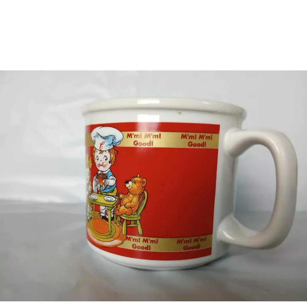 1998 Campbell's Soup Chef Kid “Mm! Mm! Good!” Mug/Cup/Bowl 14oz Houston Harvest!